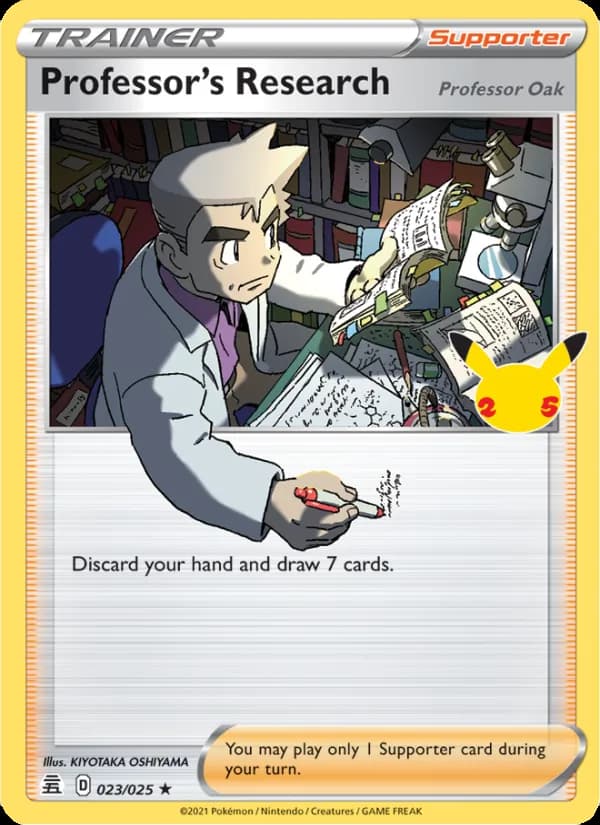 Professor's Research (Professor Oak) card in English
