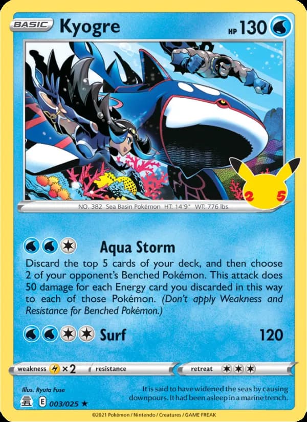 Kyogre card in English