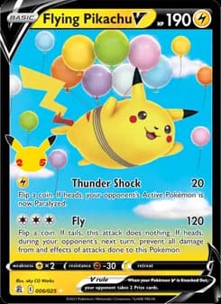 Flying Pikachu V card in English