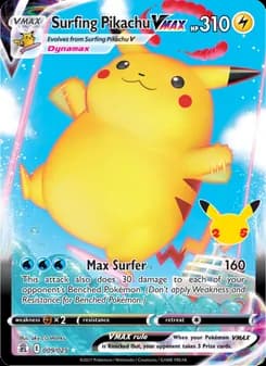 Surfing Pikachu VMAX card in English