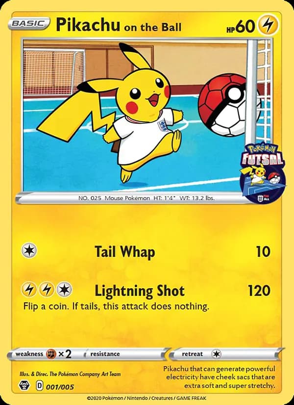 Pikachu on the Ball card in English