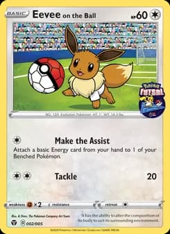 Eevee on the Ball card in English