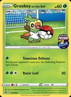 Grookey on the Ball card in English