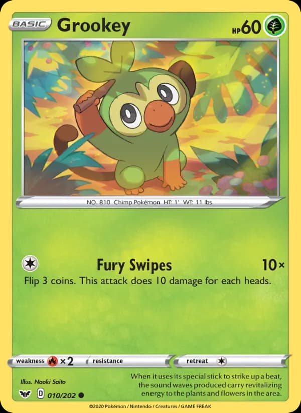 Grookey card in English