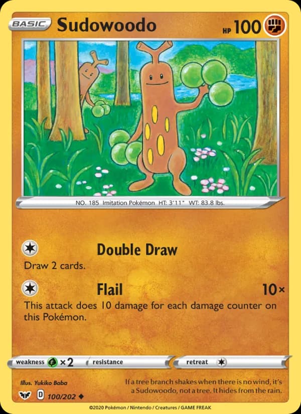 Sudowoodo card in English