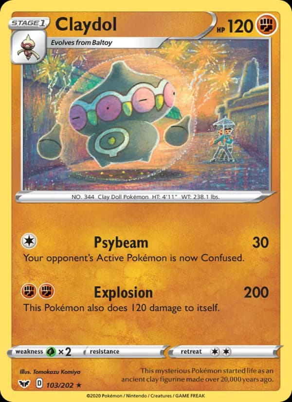 Claydol card in English