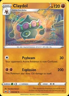Claydol card in English