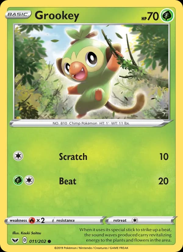 Grookey card in English