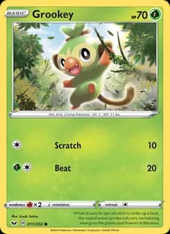 Grookey card in English