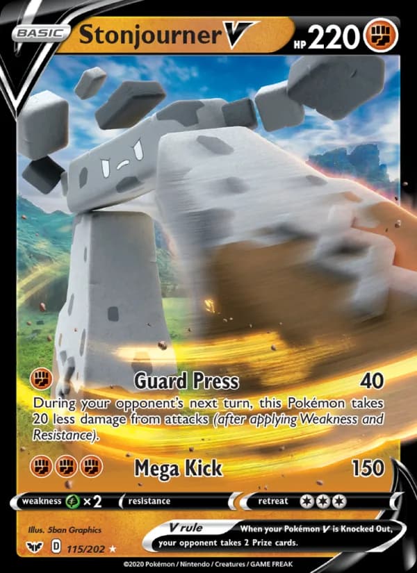 Stonjourner V card in English