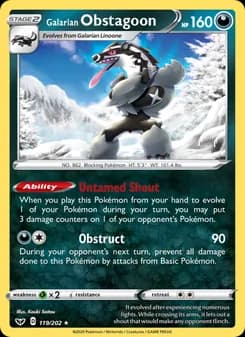 Galarian Obstagoon card in English
