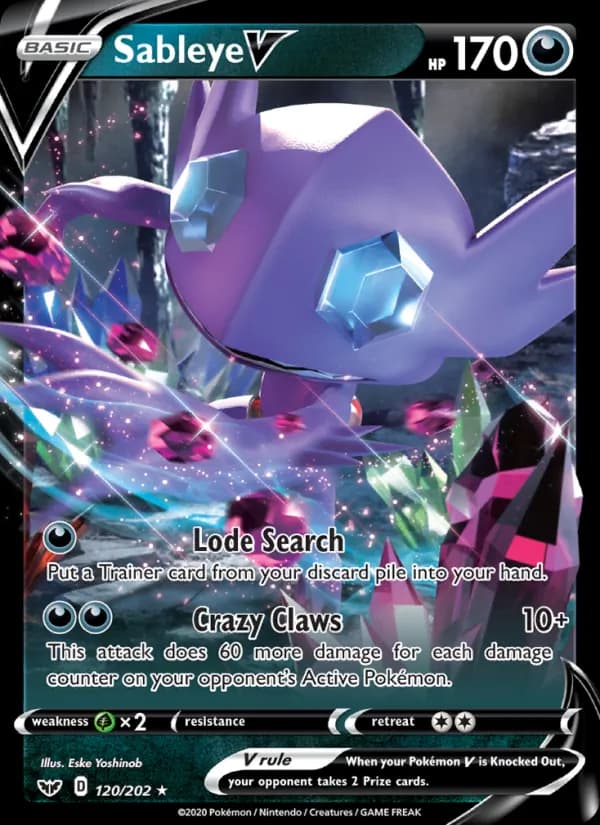 Sableye V card in English