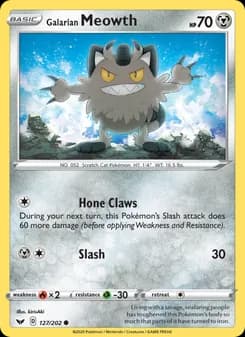Galarian Meowth card in English