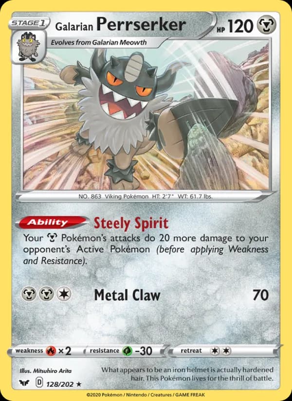 Galarian Perrserker card in English