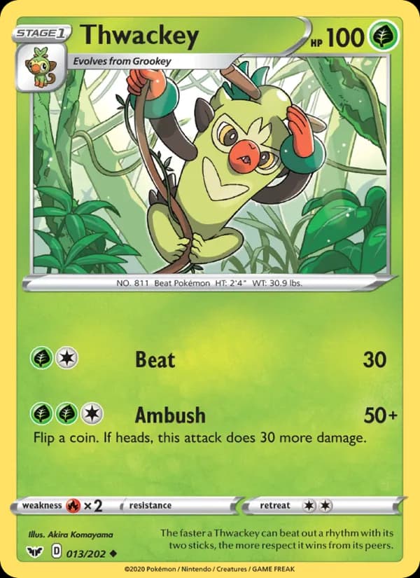 Thwackey card in English
