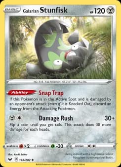 Galarian Stunfisk card in English