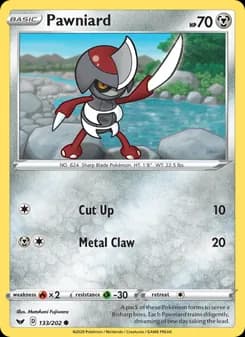 Pawniard card in English