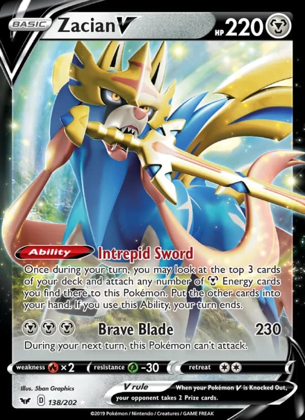 Zacian V card in English