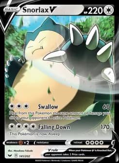 Snorlax V card in English