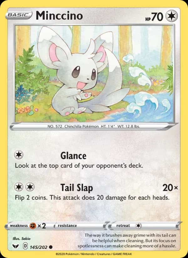 Minccino card in English