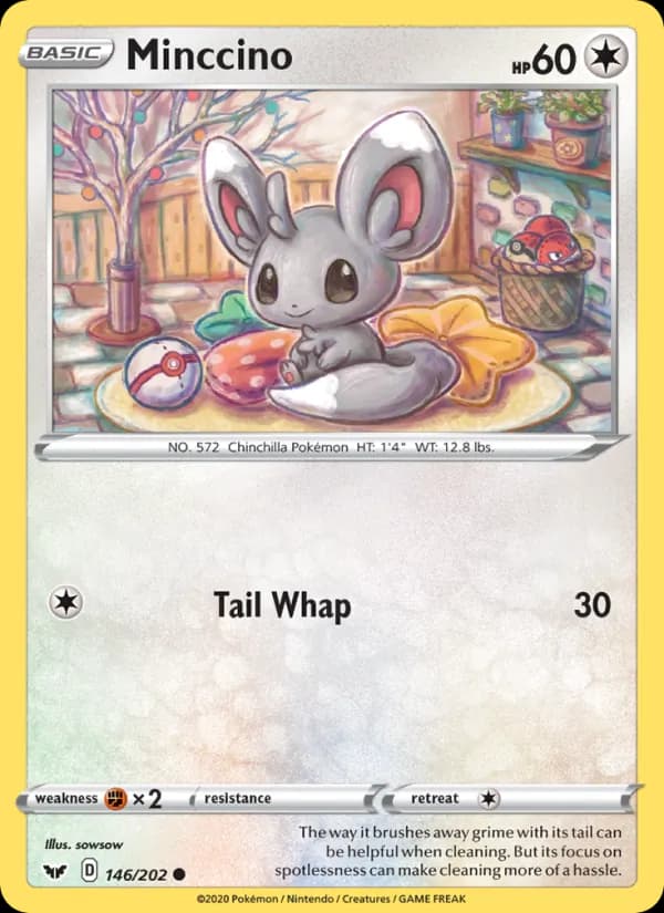 Minccino card in English