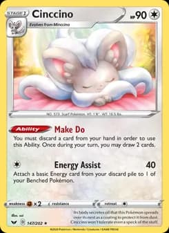Cinccino card in English