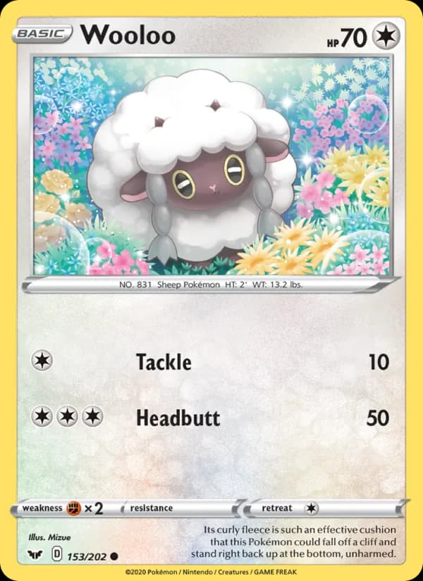 Wooloo card in English