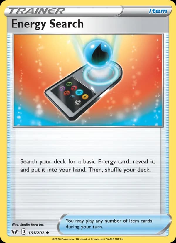 Energy Search card in English
