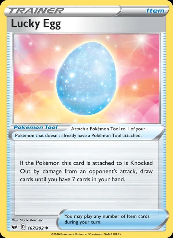 Lucky Egg card in English