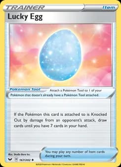 Lucky Egg card in English