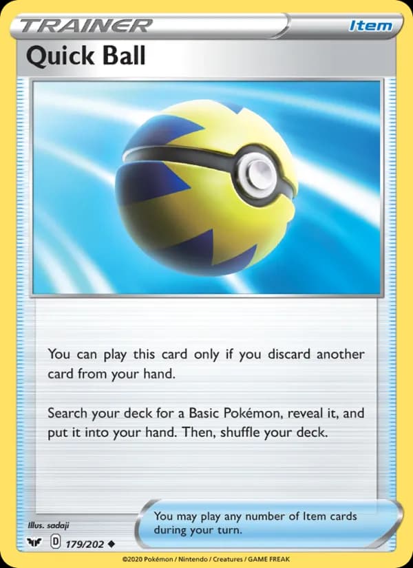 Quick Ball card in English