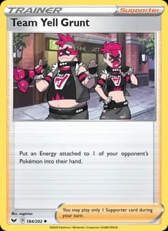 Team Yell Grunt card in English