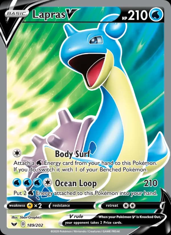 Lapras V card in English