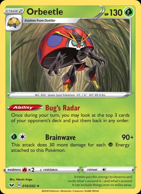Orbeetle card in English