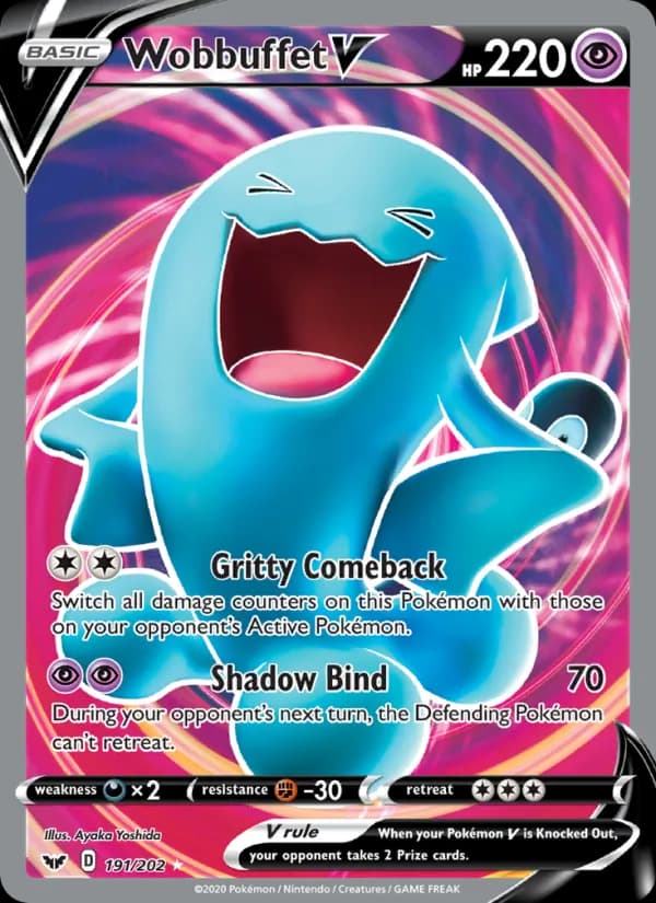 Wobbuffet V card in English