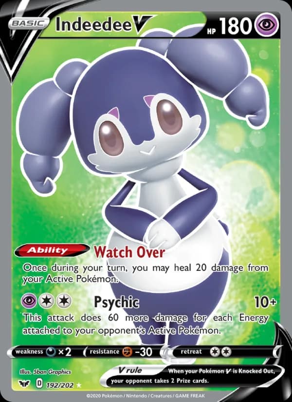 Indeedee V card in English