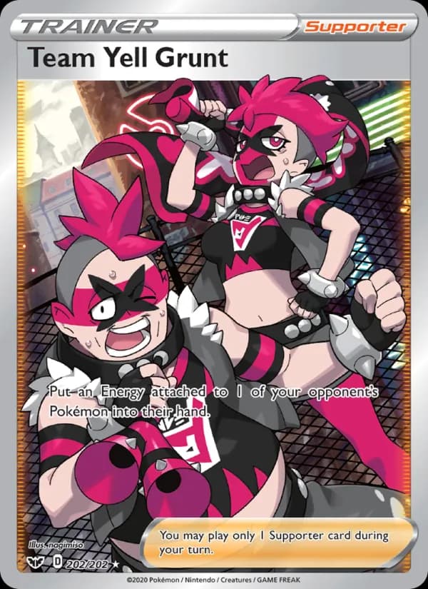 Team Yell Grunt card in English