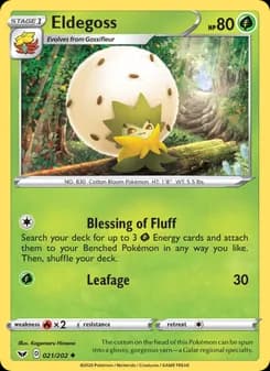Eldegoss card in English