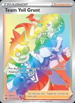 Team Yell Grunt card in English
