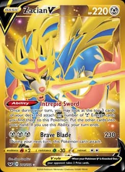 Zacian V card in English