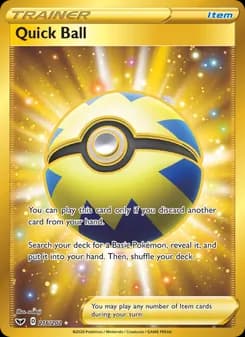 Quick Ball card in English