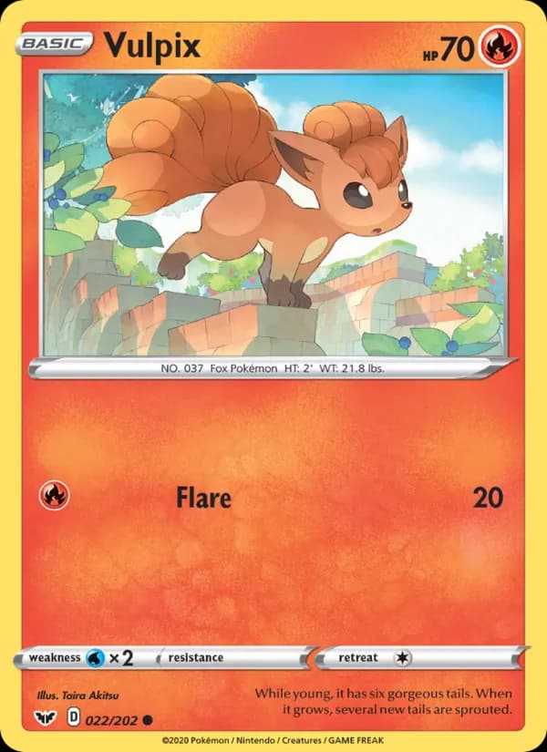 Vulpix card in English