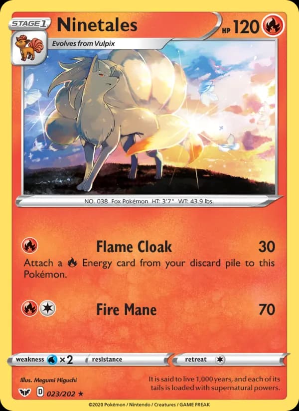 Ninetales card in English