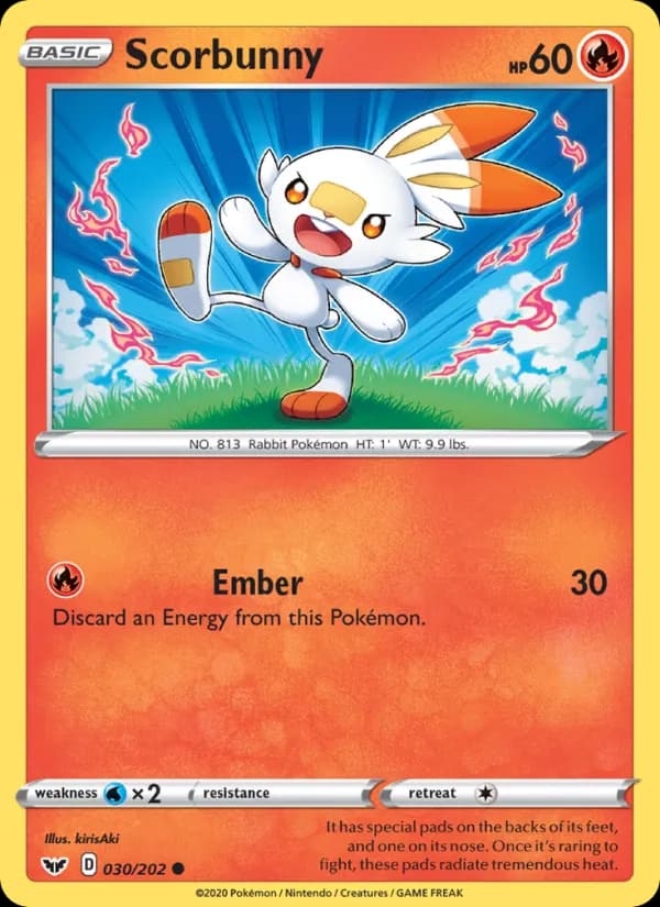 Scorbunny card in English
