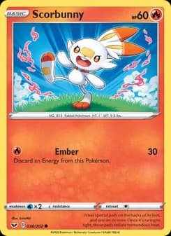 Scorbunny card in English