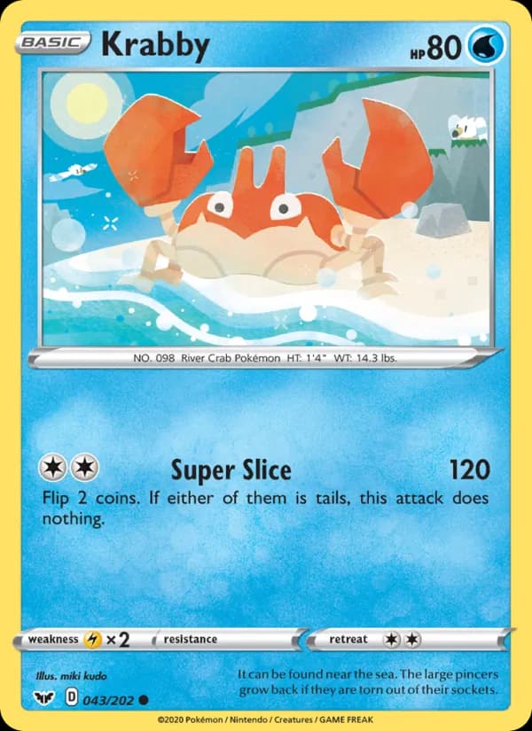 Krabby card in English
