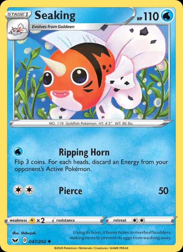 Seaking card in English