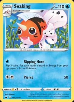 Seaking card in English