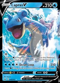 Lapras V card in English