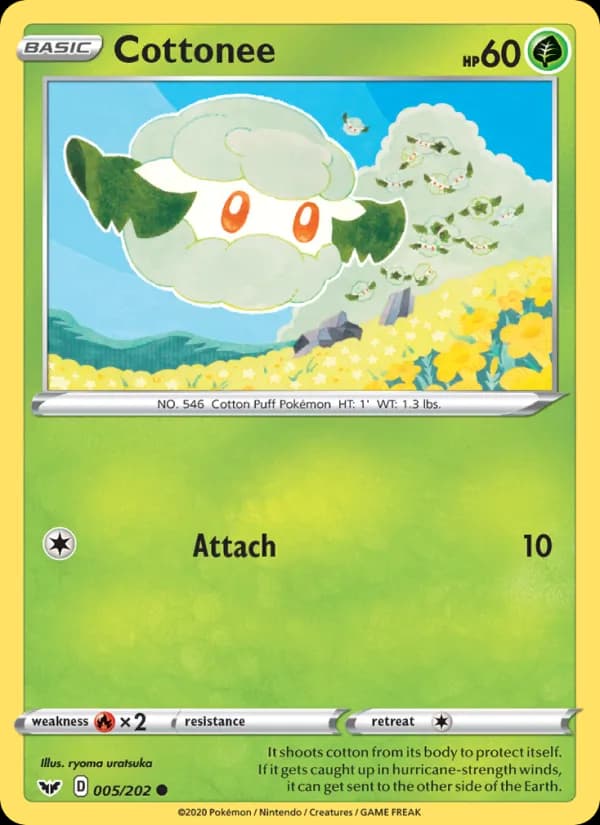 Cottonee card in English